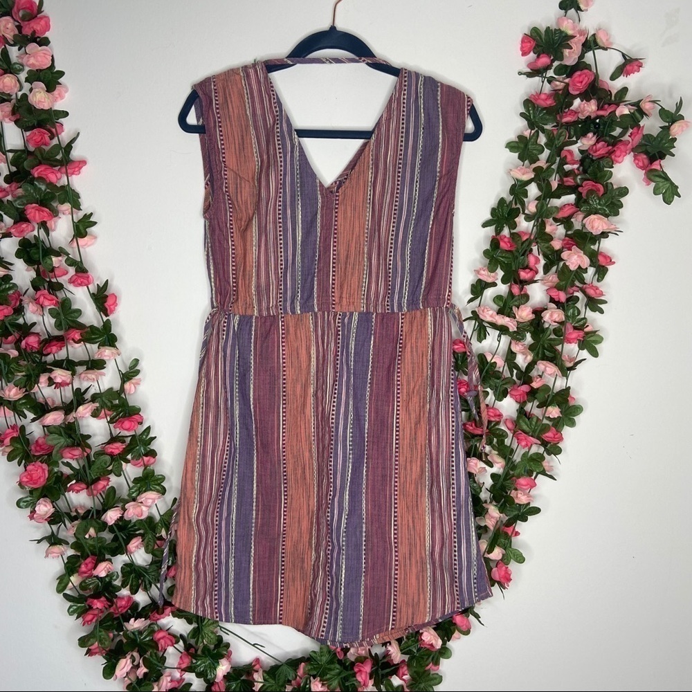 Universal Thread Orange Purple Tunic Sleeveless Blouse Boho Eccentric XS - Picture 6 of 8